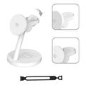 ZJ05 3-in-1 Qi 2.2 Magnetic Wireless Charger 25W - White