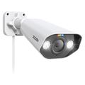 ZOSI 5MP PoE Add-On Security Camera with Sound Light Siren - White