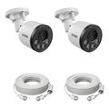 ZOSI C180 2-Pack 4K PoE Security Cameras with Person/Vehicle Detection - White