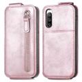 Zipper Pocket Sony Xperia 10 IV Vertical Flip Case