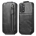 Zipper Pocket Xiaomi Redmi Note 11/11S Vertical Flip Case - Black