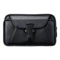 Double Zipper Pocket Univerzal Horizontal Holster Case - Black