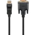 Goobay DisplayPort 1.2 / DVI-D Adapter Cable - Gold Plated - 3m - Black