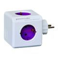 Allocacoc PowerCube ReWirable with 5 Plugs 6A - Purple / White