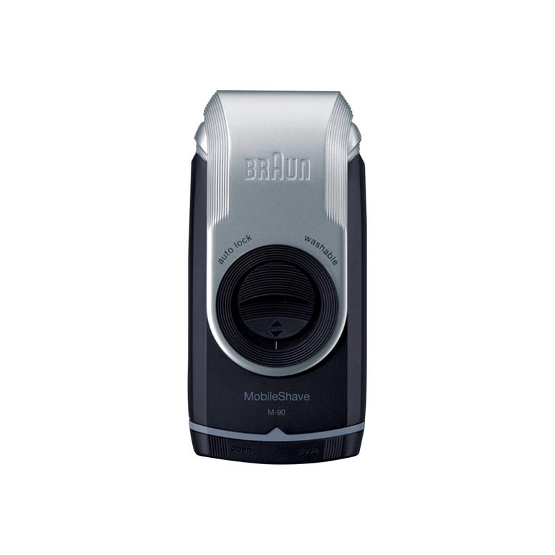 Braun MobileShave M-90 Shaver with Twist Cap - Dark Blue / Silver