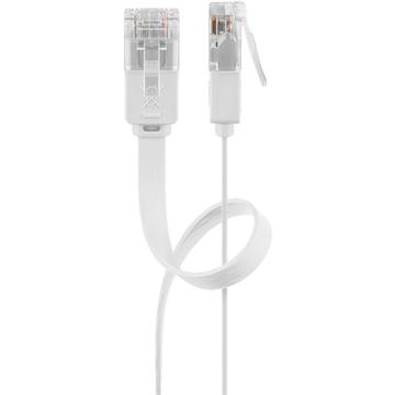 Goobay RJ45 U/UTP CAT 5e Flat Network Cable - 0.5m - White