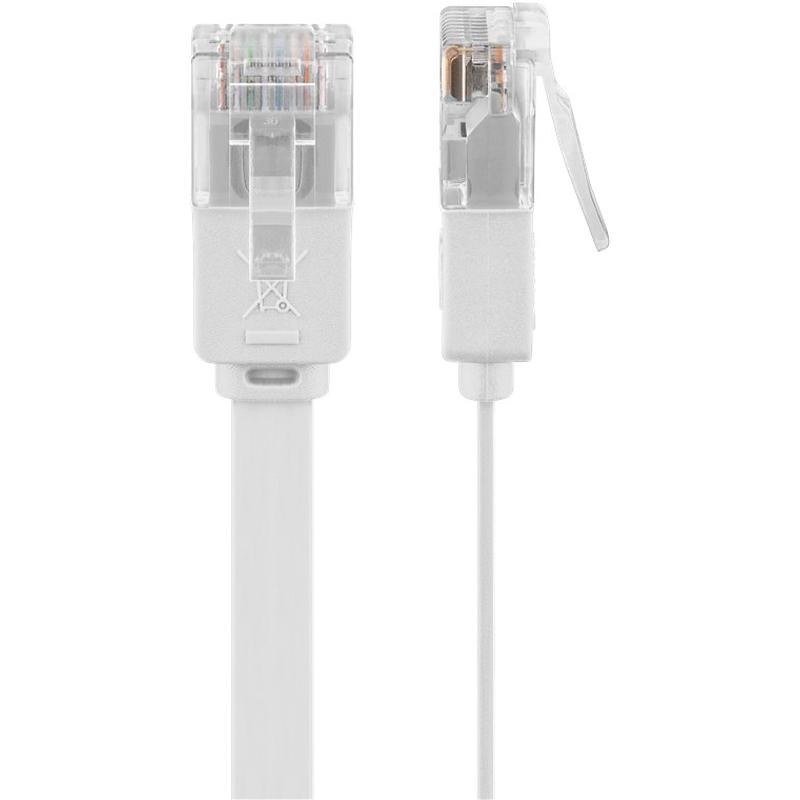 Goobay RJ45 U/UTP CAT 5e Flat Network Cable 0.5m White