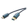 ClickTronic USB 3.0 USB Type-C kabel - 3m - Sort