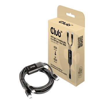 Club 3D USB Type-C Cable - 1.83m - Black / White