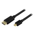 DELTACO Mini DisplayPort Cable male -> DisplayPort male - 3m - Black