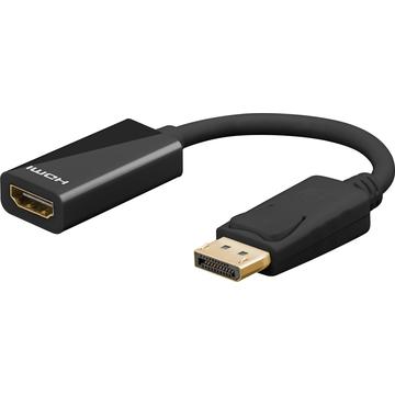 Goobay DisplayPort / HDMI Adapter Cable - Gold Plated - Black