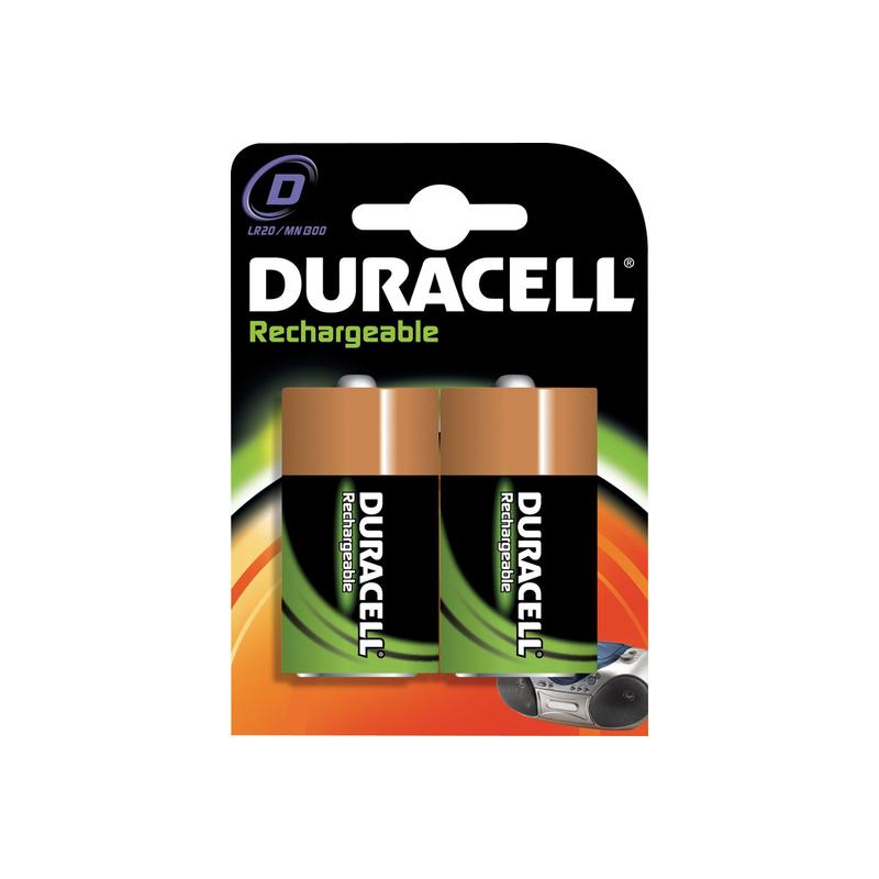 Duracell Dtype Rechargeable Batteries 2200mAh 2 Pcs.