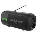 Zealot A5 Solar Bluetooth Speaker / FM Radio with LED Light - Black
