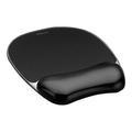 Fellowes Crystal Gel Mouse Pad with Wrist Rest Pillow - Black