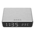 Gembird LCD Alarm Clock - Silver