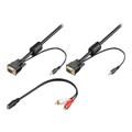 Goobay VGA w/ Audio Line + RCA Adaptor - 5m - Black