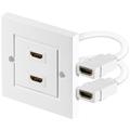 Goobay HDMI 2.0 Dual Wall Socket - White