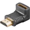 Goobay HDMI 2.0 270-degree Adapter - Gold Plated - Black