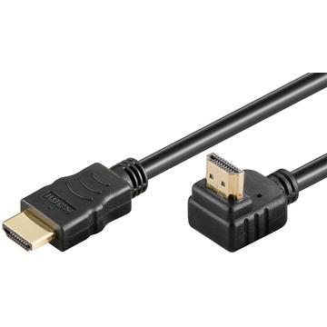 Goobay 90-degree Angled HDMI 2.0 Cable with Ethernet - 3m
