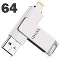 iDiskk OTG Flash Drive - USB Type-A/Lightning - 64GB