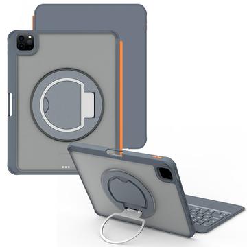 iPad 2022/2025/Air 11 2024/2025 TU3607 Backlit Magnetic Keyboard Case with 360 Rotating Stand - Grey