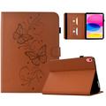 iPad 2022/2025 Butterfly Smart Folio Case with Card Slots - Brown
