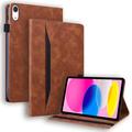 iPad 2022/2025 Business Style Folio Case - Brown