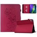 iPad Mini (2026) Butterfly Smart Folio Case with Card Slots - Hot Pink