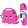 iPad Pro 11 2021/2020/2018 Kids Carrying Shockproof Case - Octopus - Hot Pink