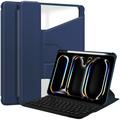 iPad Pro 11 2024/2025 360 Rotating Smart Case with Bluetooth Keyboard - Dark Blue