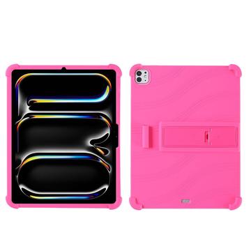 iPad Pro 11 (2025) Silicone Case with Kickstand - Hot Pink