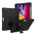 iPad Pro 12.9" 2020/2021/2022 Rugged Shockproof Hybrid Case with Kickstand - Black