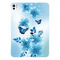 iPad Pro 13 (2024) Stylish Ultra-Slim TPU Case - Blue Butterfly