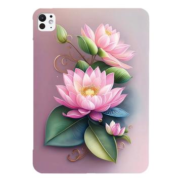 iPad Pro 13 (2024) Stylish Ultra-Slim TPU Case - Rose Flower