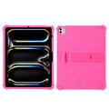 iPad Pro 13 (2025) Silicone Case with Kickstand - Hot Pink