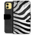 iPhone 11 Premium Wallet Case - Zebra