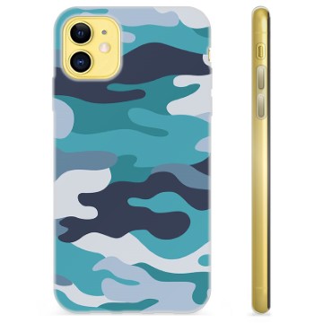 iPhone 11 TPU Case - Blue Camouflage