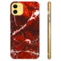 iPhone 11 TPU Case - Red Marble