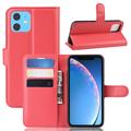iPhone 11 Wallet Case with Magnetic Closure - Red