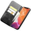 Qialino Classic iPhone 12/12 Pro Wallet Leather Case - Black