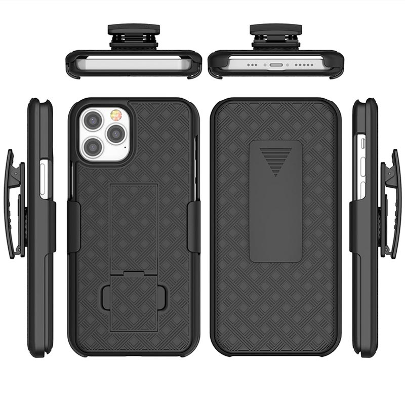 iPhone 12 mini Hybrid Case with Belt Clip Black