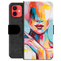 iPhone 12 mini Premium Wallet Case - Abstract Portrait