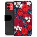 iPhone 12 mini Premium Wallet Case - Vintage Flowers