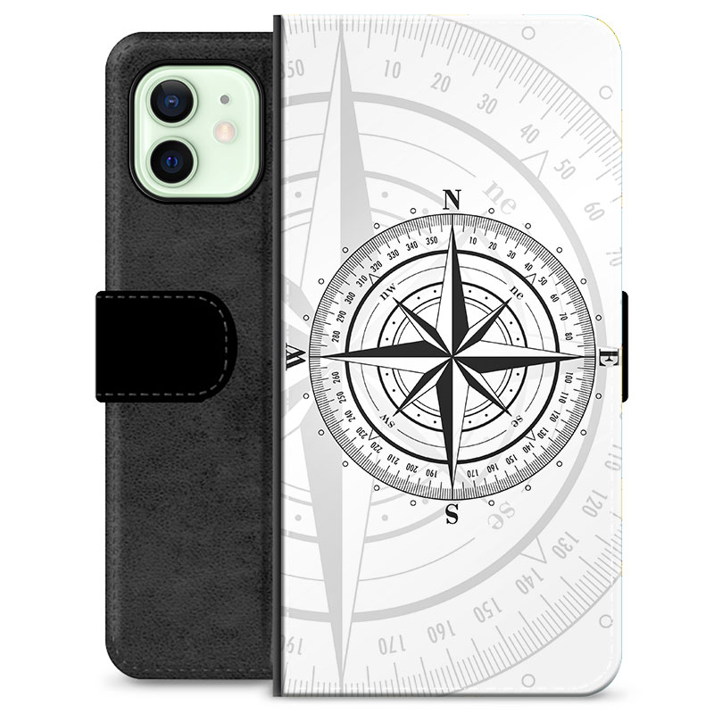 Iphone 12 premium wallet case compass