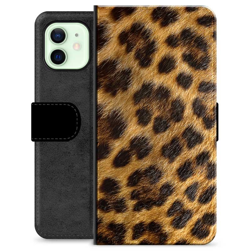 iPhone 12 Premium Wallet Case Leopard