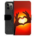 iPhone 12 Pro Max Premium Wallet Case - Heart Silhouette