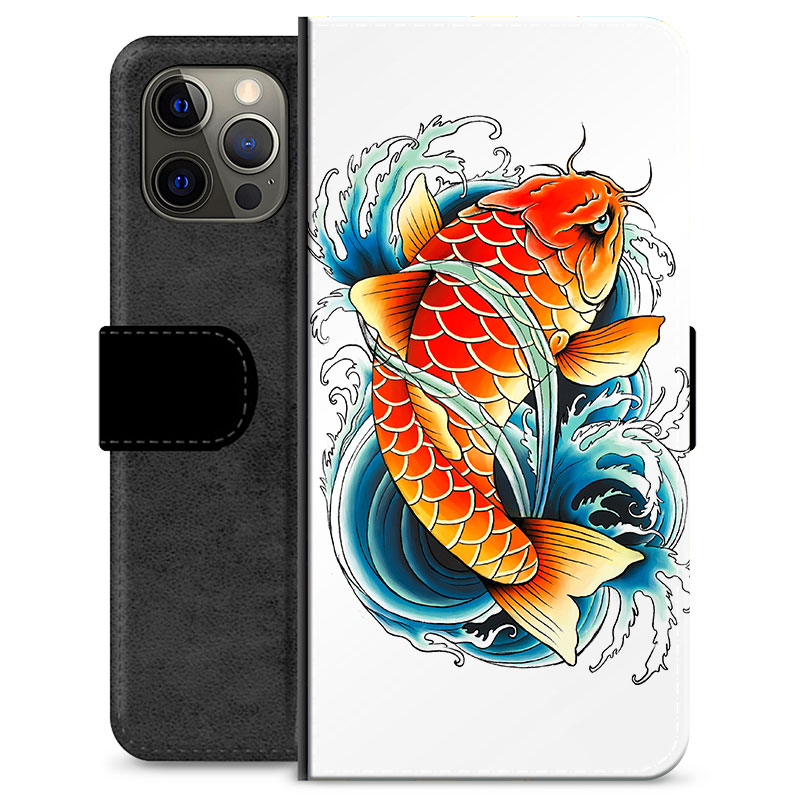 iPhone 12 Pro Max Premium Wallet Case Koi Fish