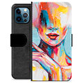 iPhone 12 Pro Premium Wallet Case - Abstract Portrait