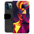 iPhone 12 Pro Premium Wallet Case - Cubist Portrait