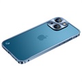 iPhone 13 Metal Bumper with Tempered Glass Back